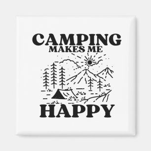 Camping macht mich glücklich magnet