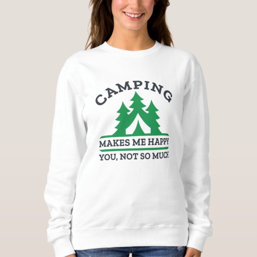 Camping macht mich glücklich sweatshirt (Vorderseite)
