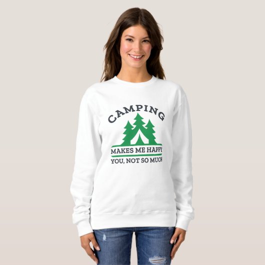 Camping macht mich glücklich sweatshirt (Vorne ganz)