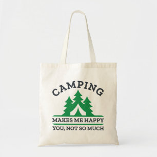 Camping macht mich glücklich tragetasche