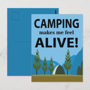 Camping macht mich lebendig Camping Postkarte