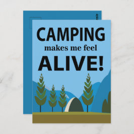 Camping macht mich zu einem lebendigen Camping Postkarte