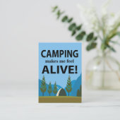 Camping macht mich zu einem lebendigen Camping Visitenkarte (Stehend Vorderseite)