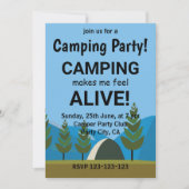 Camping macht mich zum Camping-Party Einladung (Vorderseite)