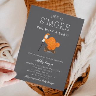 Camping macht Spaß mit einer Babydusche Einladung