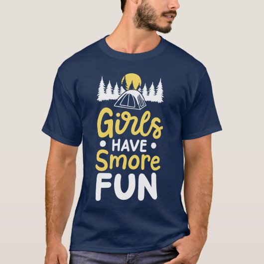 Camping Mädchen Camper vintage T-Shirt (Vorderseite)