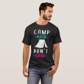 Camping Mama Camper Camp Haar Geschenk T-Shirt (Vorne ganz)