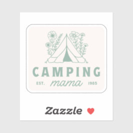 Camping Mama Mom Sommercamp Mutter Ästhetik Aufkleber