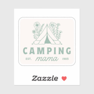 Camping Mama Mom Sommercamp Mutter Ästhetik Aufkleber