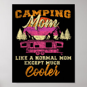 Camping Mama Pop-Up-Camper Rv-Anhänger Retro Vinta Poster