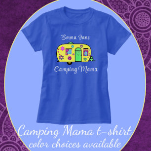 Camping Mama Sweet Camper Trailer mit Name T-Shirt
