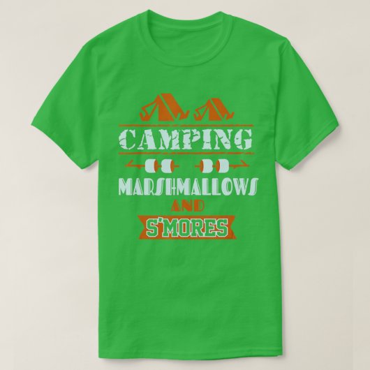 Camping Marshmallows and smos T T-Shirt (Design vorne)
