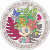 Camping Marshmallows Liebe Brown Aufkleber (Vorderseite)