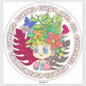 Camping Marshmallows Liebe Brown Aufkleber (Blatt)