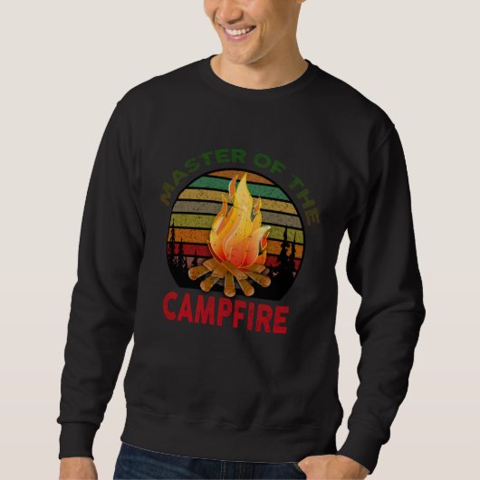 Camping Master of the Campfire RV Hiking Hunting Sweatshirt (Vorderseite)