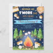 Camping mehr Spaß Junge Geburtstag einladen. Einladung (Vorderseite)