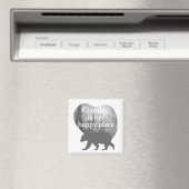 Camping mein glücklicher Platz schwarz in weiß, an Magnet (In Situ (Geschirrspüler))