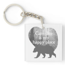 Camping mein glücklicher Platz schwarz in weiß, an