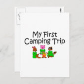 Camping meine erste Reise im Camping Postkarte (Vorne/Hinten)