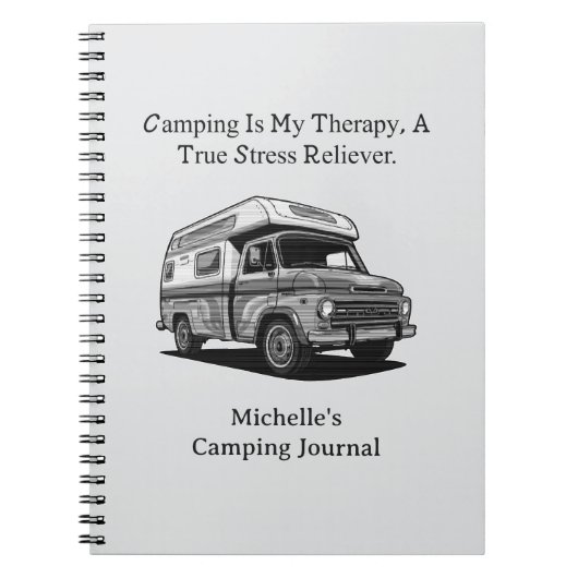 Camping meine Therapie echter Stressabbau Outdoor Notizblock (Vorderseite)