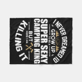 Camping Men Camper Rv Camping Vacation Camping Dad Fleecedecke (Vorderseite (Horizontal))