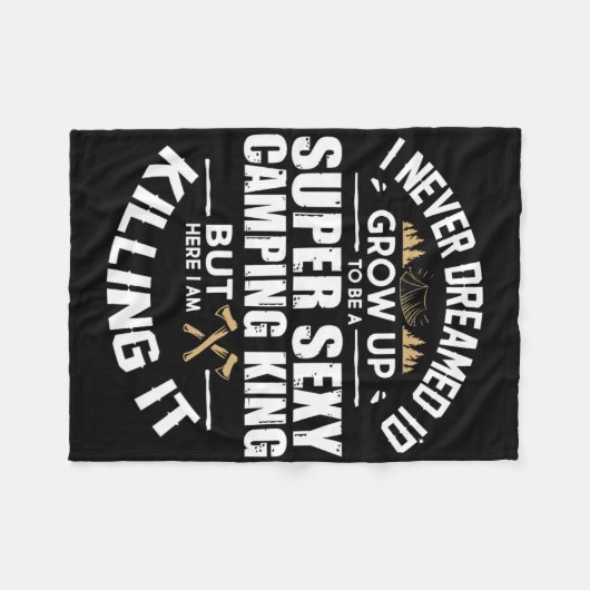 Camping Men Camper Rv Camping Vacation Camping Dad Fleecedecke (Vorderseite (Horizontal))