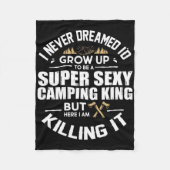 Camping Men Camper Rv Camping Vacation Camping Dad Fleecedecke (Vorderseite)