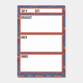 Camping-Menü-Essensplanungstool Post-it Klebezettel (Vorderseite)