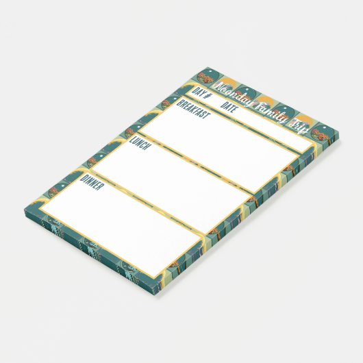 Camping-Menü-Essensplanungstool Post-it Klebezettel (angewinkelt)