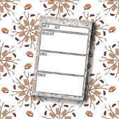 Camping-Menü-Essensplanungstool Post-it Klebezettel