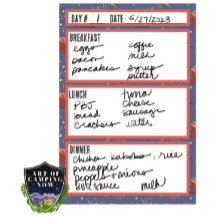 Camping-Menü-Essensplanungstool