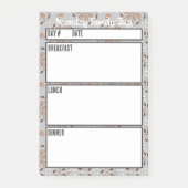 Camping-Menü-Essensplanungstool Post-it Klebezettel (Vorderseite)