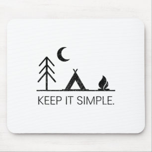 Camping - Minimalist Geschenk für Outdoor-Liebhabe Mousepad