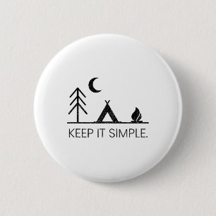 Camping - Minimalistisches Einfachheit Geschenk fü Button