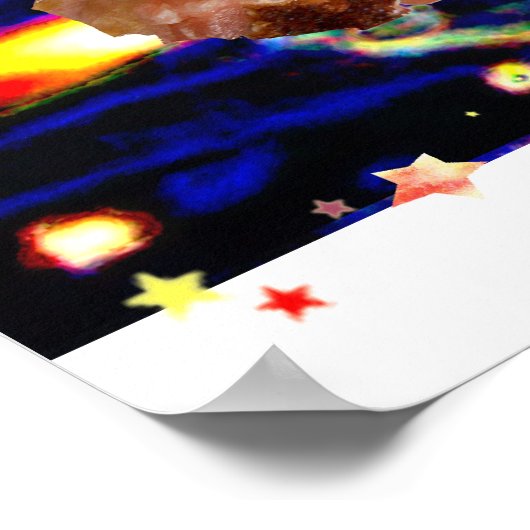 Camping mit den Sternen Poster (Ecke)