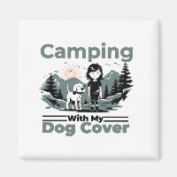 Camping mit der Vintagen Postkarte für meinen Hund