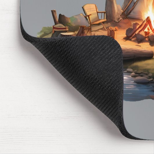 Camping mit Geliebten Mousepad (Ecke)