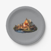 Camping mit Geliebten Pappteller (Vorderseite)