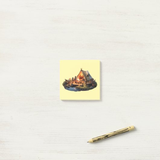 Camping mit Geliebten Post-it Klebezettel (Auf Schreibtisch)