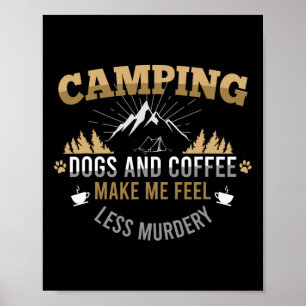 Camping mit Hund und Kaffee ist meine Therapie Cam Poster
