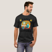 Camping mit Katzen Kitty Fisherman Camper T-Shirt (Vorne ganz)