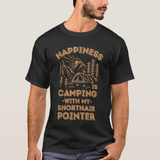 Camping mit Kurzhaar-Vorstehhund-Mädchen T-Shirt