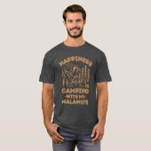 Camping mit Malamute Retro T-Shirt (Vorne ganz)