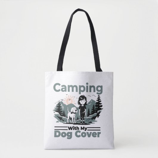 Camping mit meinem Hund Mehrwegbeutel Tasche (Vorderseite)