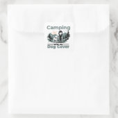 Camping mit meinem Hund Vinyl Sticker (Tasche)