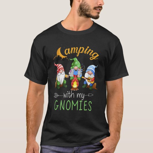 Camping mit meiner Gnomen-Camper-Gitarre T-Shirt (Vorderseite)