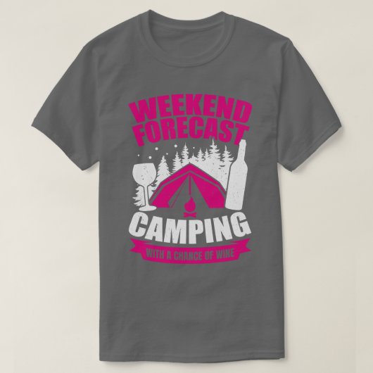 Camping mit Weinchance T-Shirt (Design vorne)