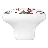 Camping Mittelwestliche Fischerei Keramikknauf (Seitenansicht)