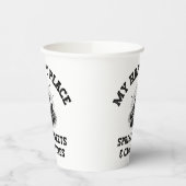 Camping Mode: Aus dem Raster - lustiges Geschenk f Pappbecher (Links)