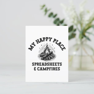 Camping Mode: Aus dem Raster - lustiges Geschenk f Postkarte